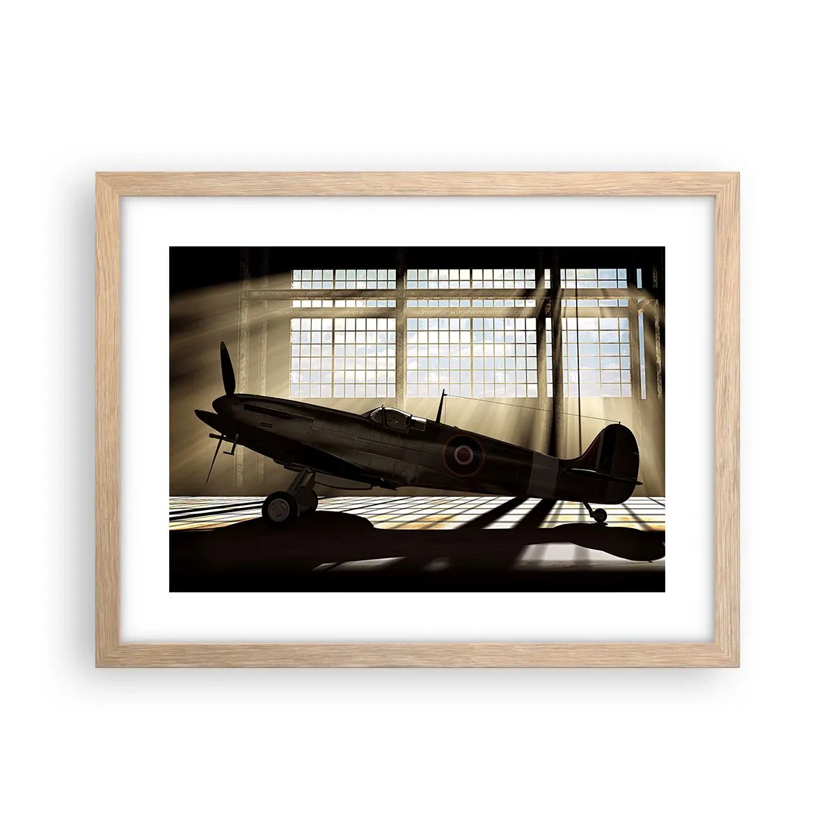 Poster in cornice rovere chiaro - Il riposo del guerriero - 40x30 cm