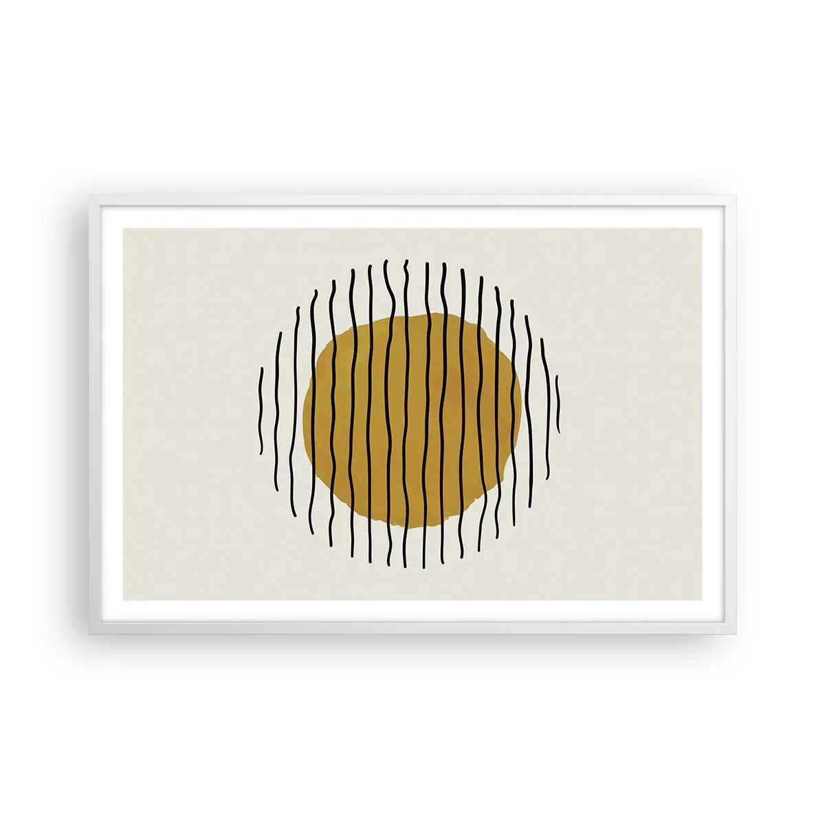 Poster in cornice bianca - Astrazione fremente di calore - 91x61 cm