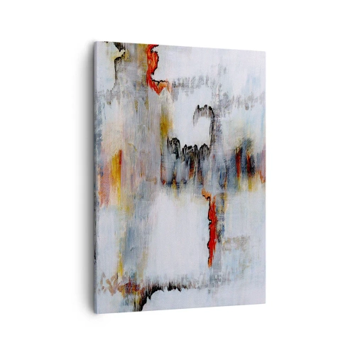 Quadro su tela - Stampe su Tela - Motivo astratto con colori vivaci su uno sfondo chiaro - 50x70cm - Scritto sull'acqua - Decorazione murale moderna per soggiorno e camera da letto ARTTOR