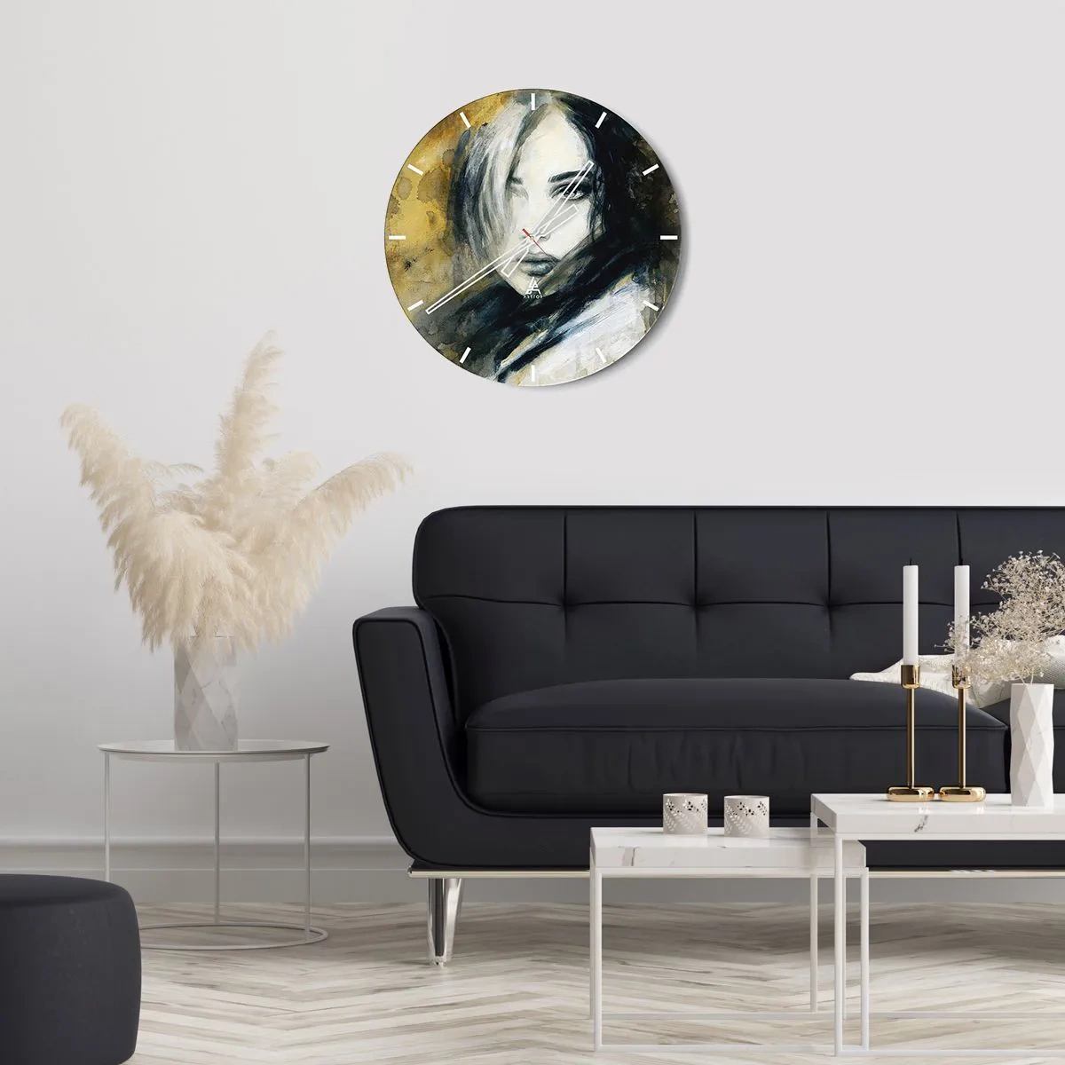 Orologio da parete - Orologio in Vetro - Più innocente o sensuale? - 40x40 cm