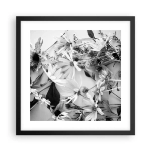 Poster in cornice nera - Un non bouquet di fiori - 40x40 cm