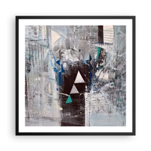 Poster in cornice nera - L'ordine superiore dei triangoli - 60x60 cm