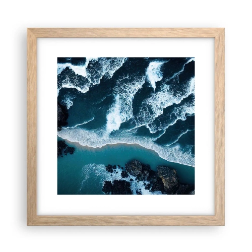 Poster in cornice rovere chiaro - Avvolte dalle onde - 30x30 cm