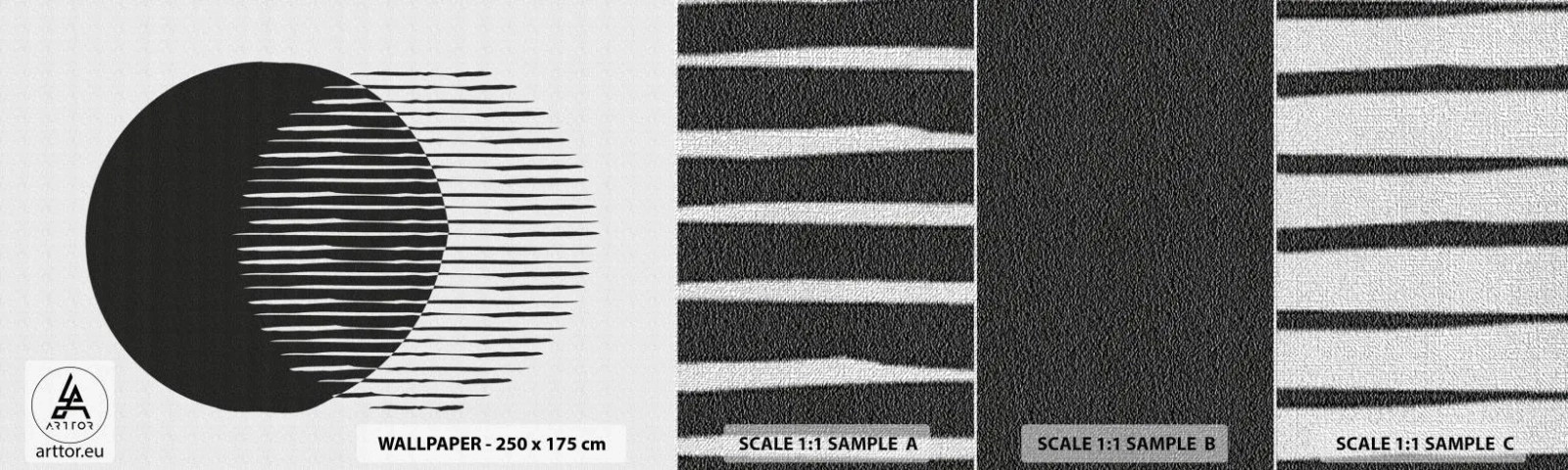 Campione di Fotomurale Premium Canvas - Il suo alter ego - Sole, Ruote, Boho - 100x30 cm