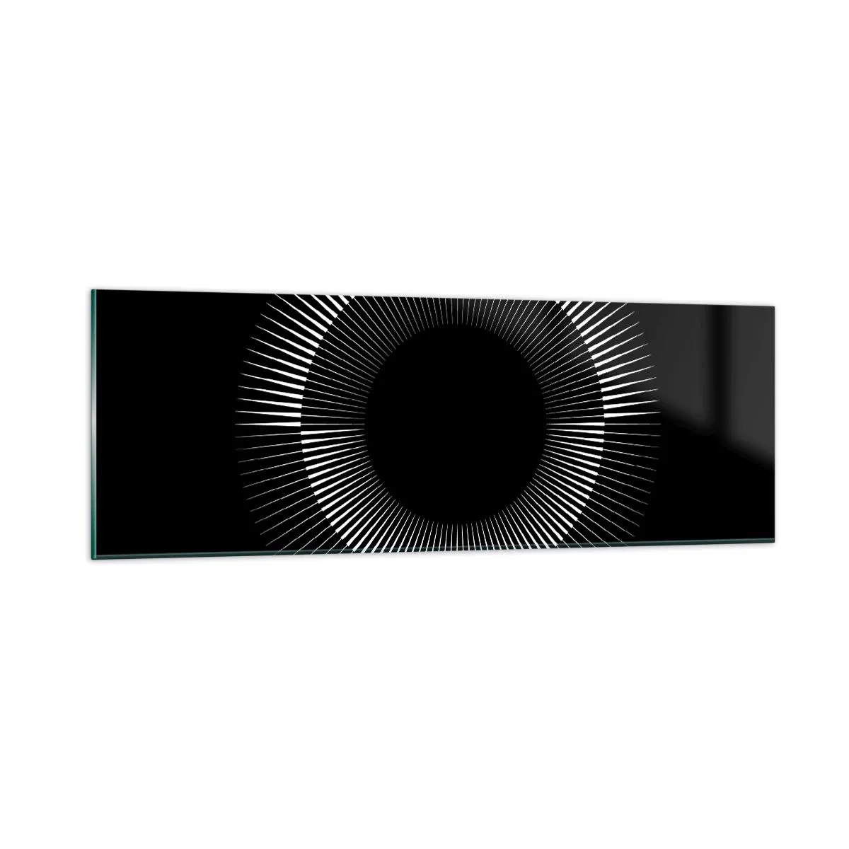Quadro su vetro - Sole nero - 90x30 cm