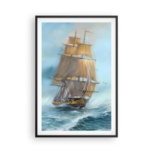 Poster in cornice nera - Frangendo i flutti - 61x91 cm