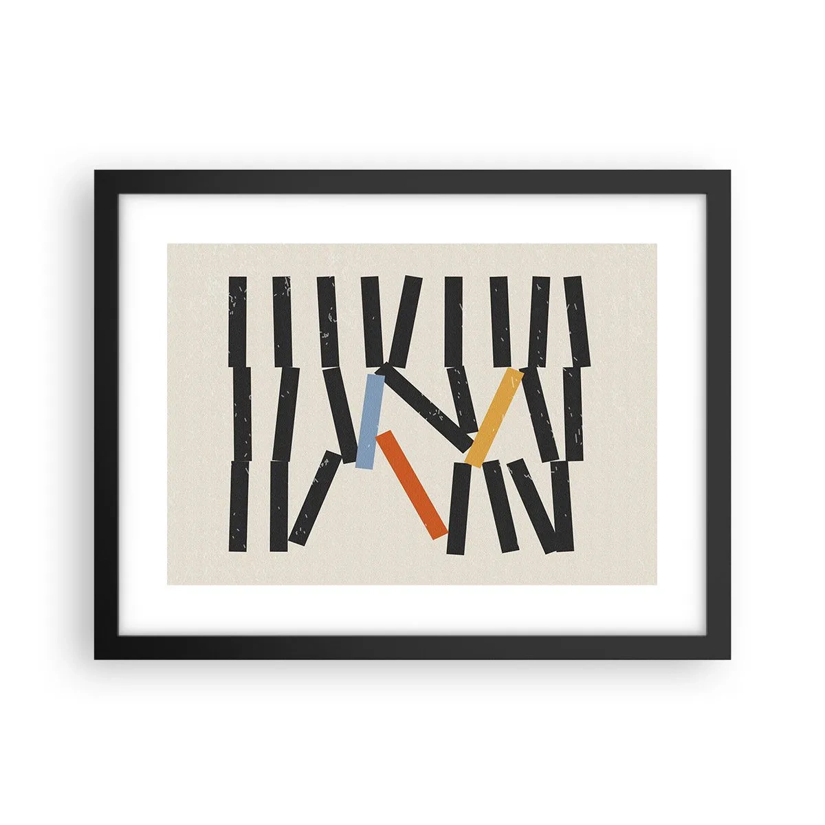 Poster in cornice nera - Composizione: domino - 40x30 cm