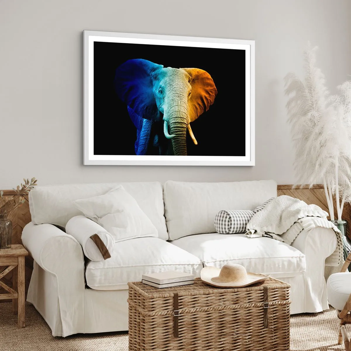 Poster in cornice bianca - Eccentrico, non strano - 100x70 cm