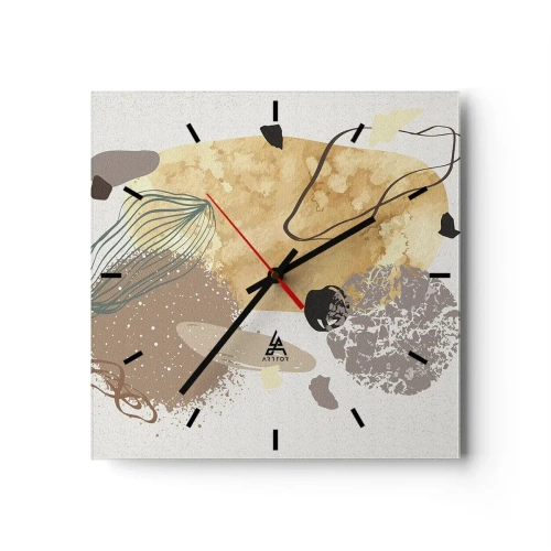 Orologio da parete - Orologio in Vetro - Schizzologia applicata - 40x40 cm