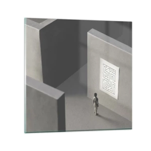 Quadro su vetro - Ma dove mi trovo? - 70x70 cm