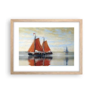 Poster in cornice rovere chiaro - Naviga, marinaio... - 40x30 cm