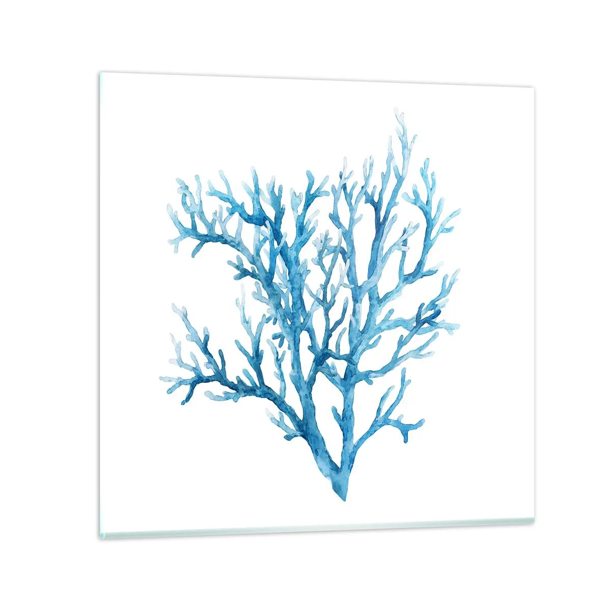 Quadro su vetro - Filigrana marina - 30x30 cm