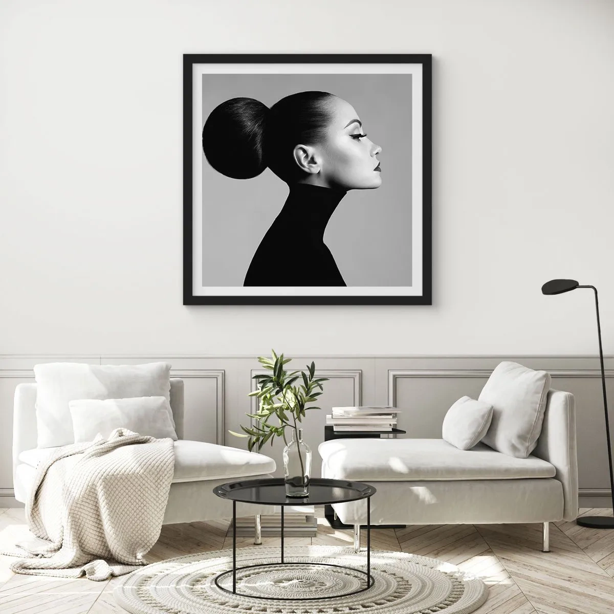 Poster in cornice nera - La Nefertiti di oggi - 30x30 cm