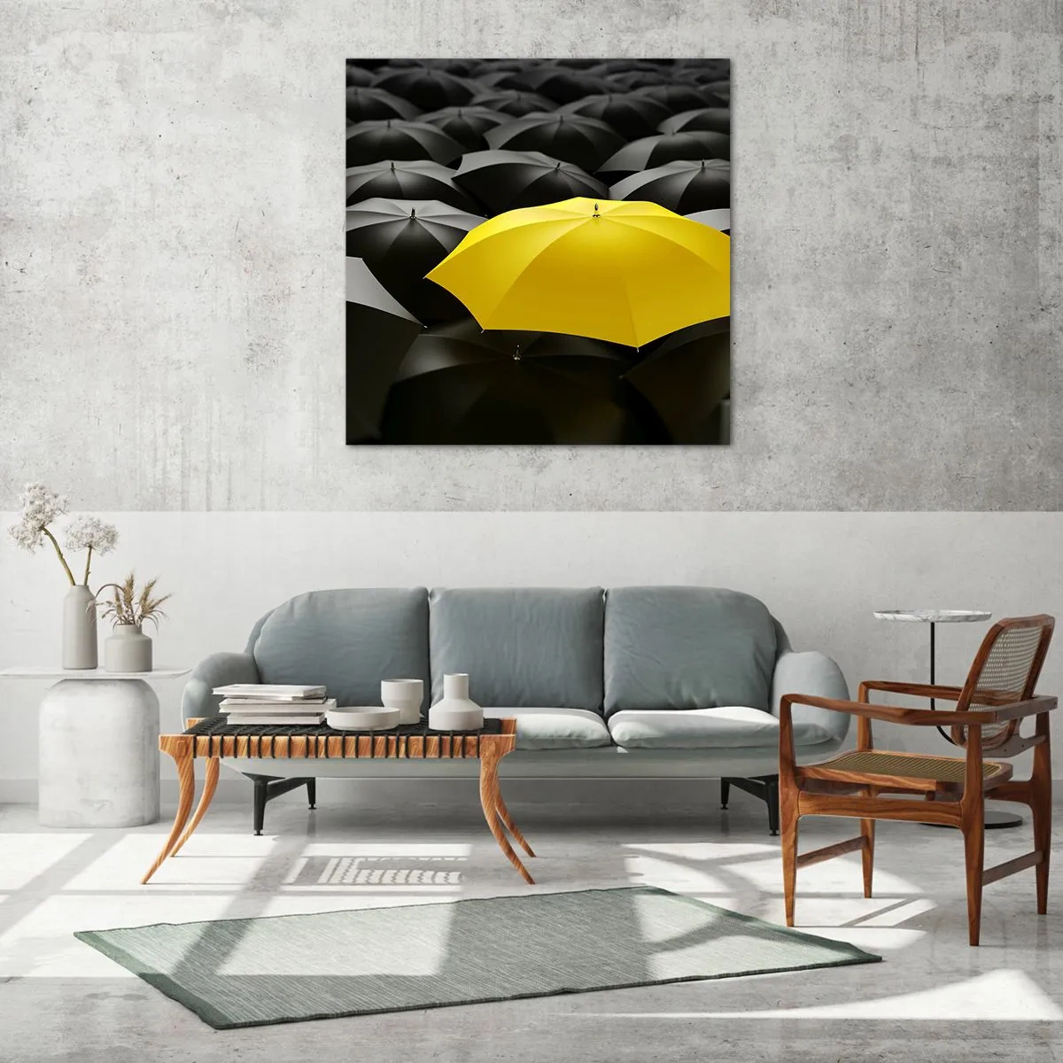 Quadro su vetro - Addio tristezza - 70x70 cm