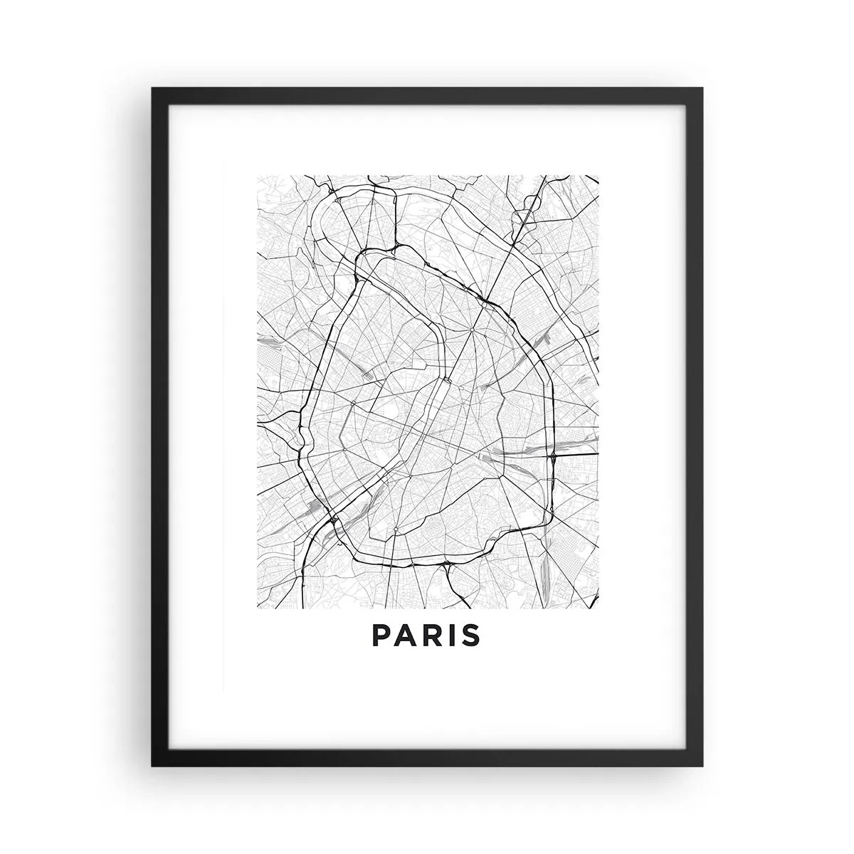 Poster in cornice nera - Il fiore di Parigi - 40x50 cm