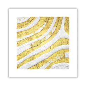 Poster - Composizione in bianco e oro - 30x30 cm