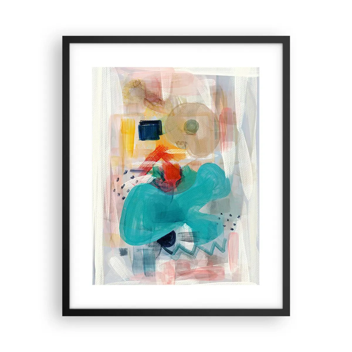 Poster in cornice nera - Il gioco dei colori - 40x50 cm