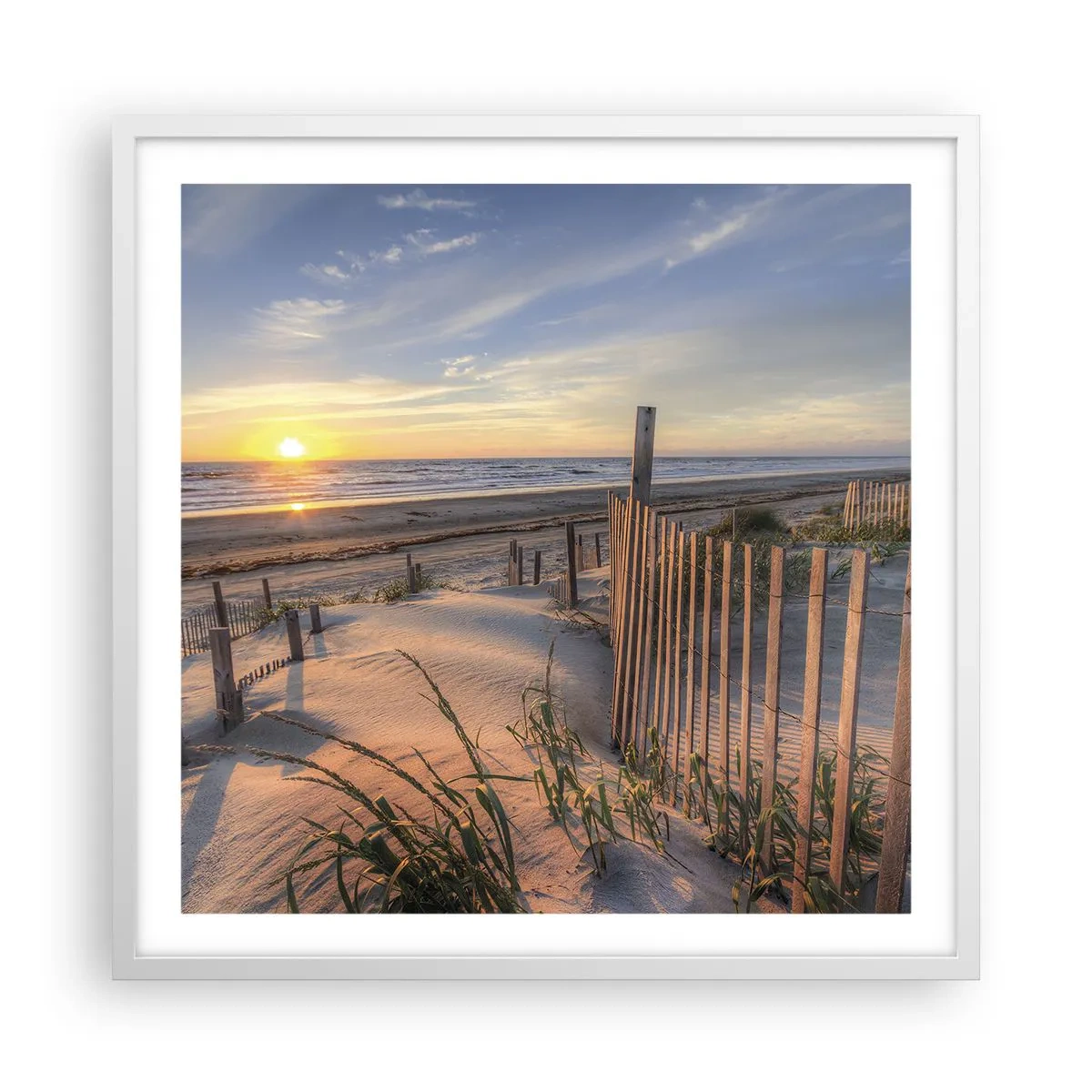 Poster in cornice bianca - Luci e ombre del vento - 60x60 cm