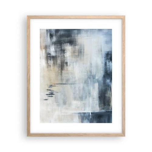 Poster in cornice rovere chiaro - Coperti dal blu - 40x50 cm
