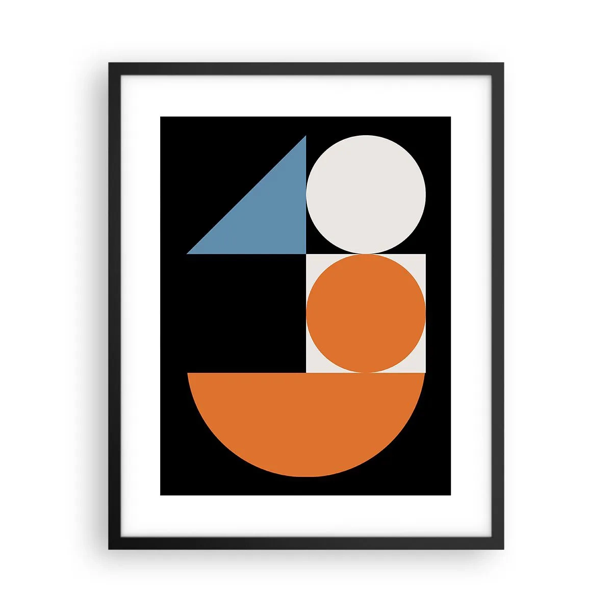 Poster in cornice nera - Composizione di figure - 40x50 cm