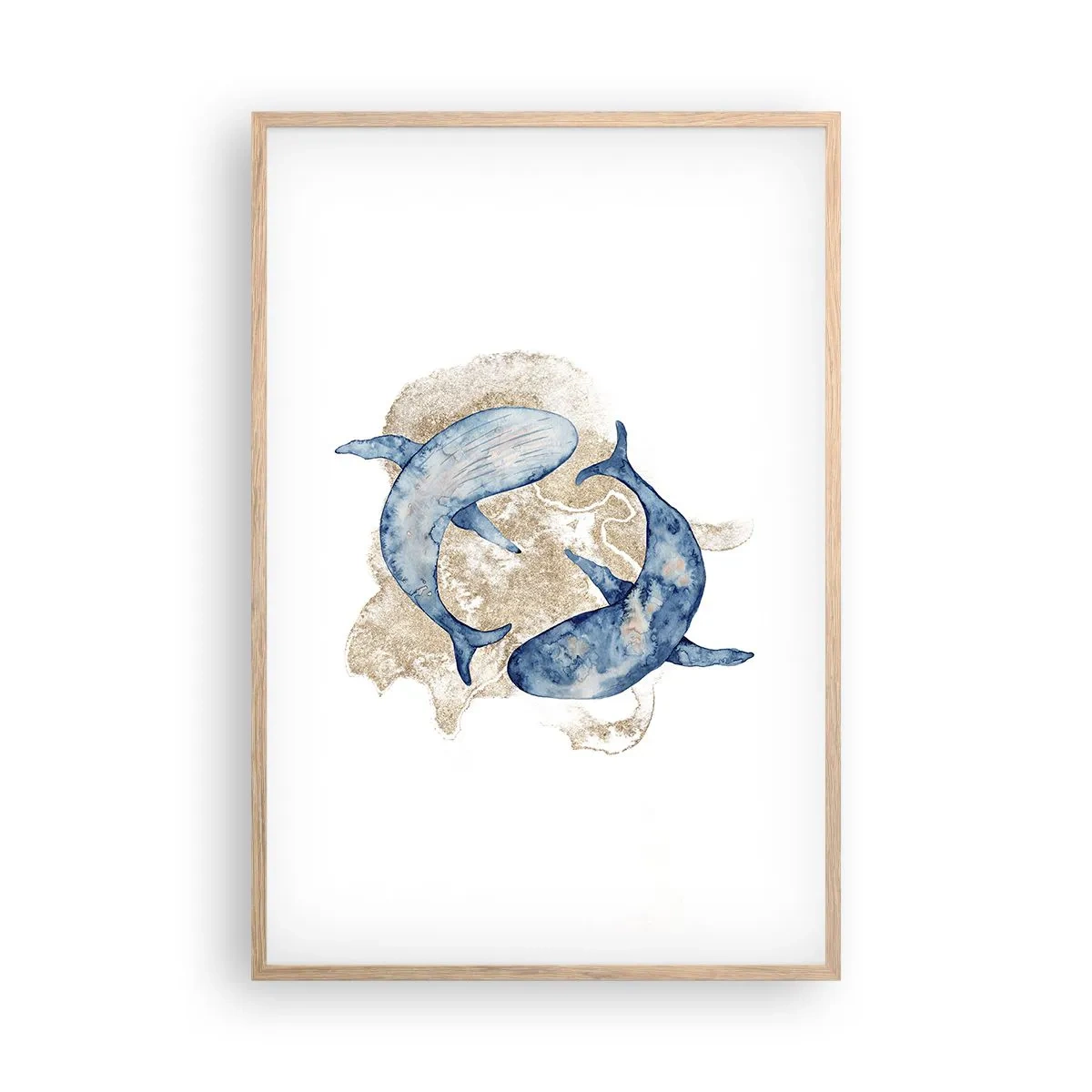 Poster in cornice rovere chiaro - Amicizia o amore? - 61x91 cm