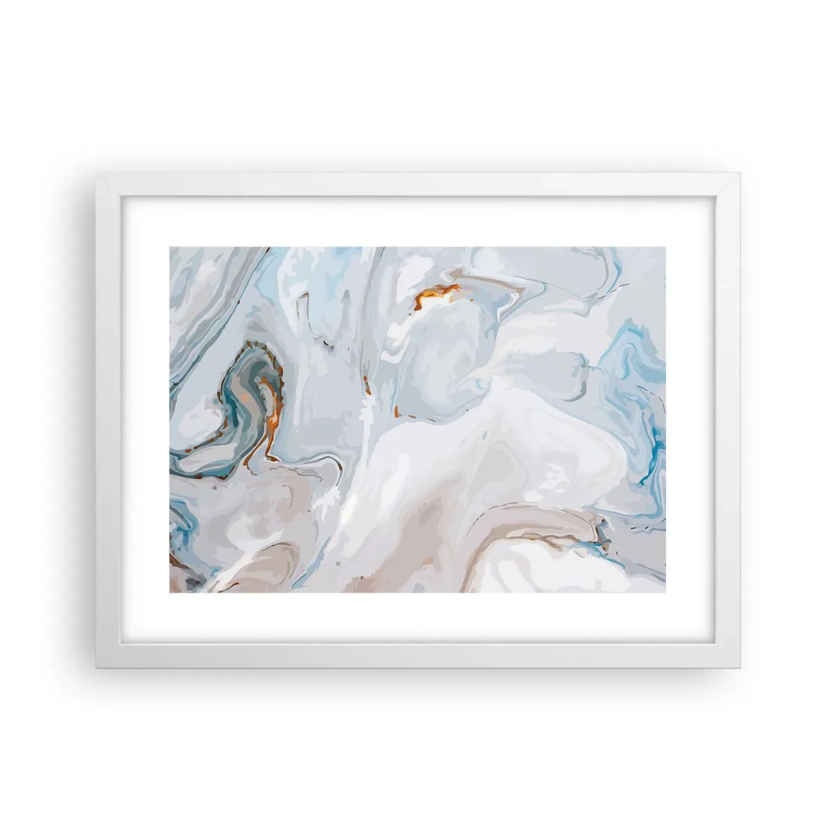 Poster in cornice bianca - Bianchi sovrapposti - 40x30 cm