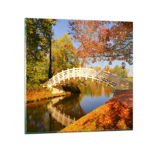 Quadro su vetro - Sul bianco ponticello dei sospiri - 70x70 cm