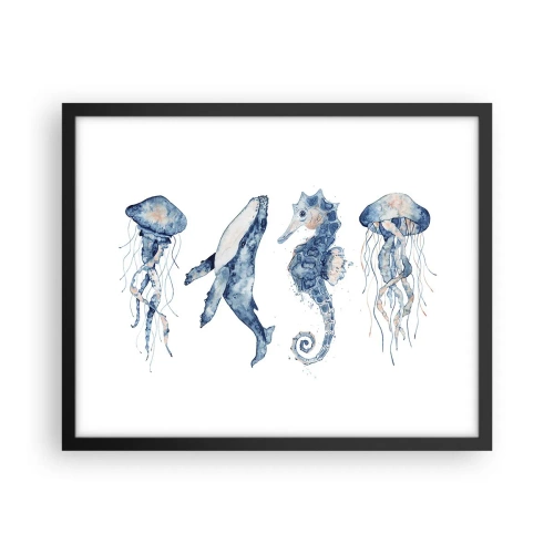 Poster in cornice nera - Meraviglie del mare - 50x40 cm