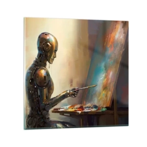 Quadro su vetro - L'arte del futuro - 70x70 cm