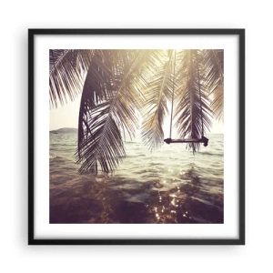 Poster in cornice nera - Si può dondolare tra le nuvole a volontà - 50x50 cm