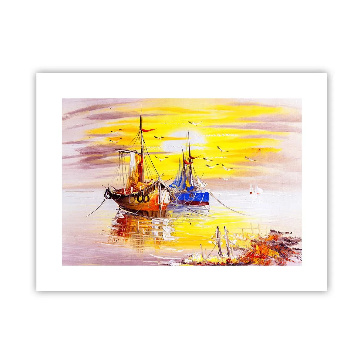 Poster - Meritato riposo nel porto - 40x30 cm