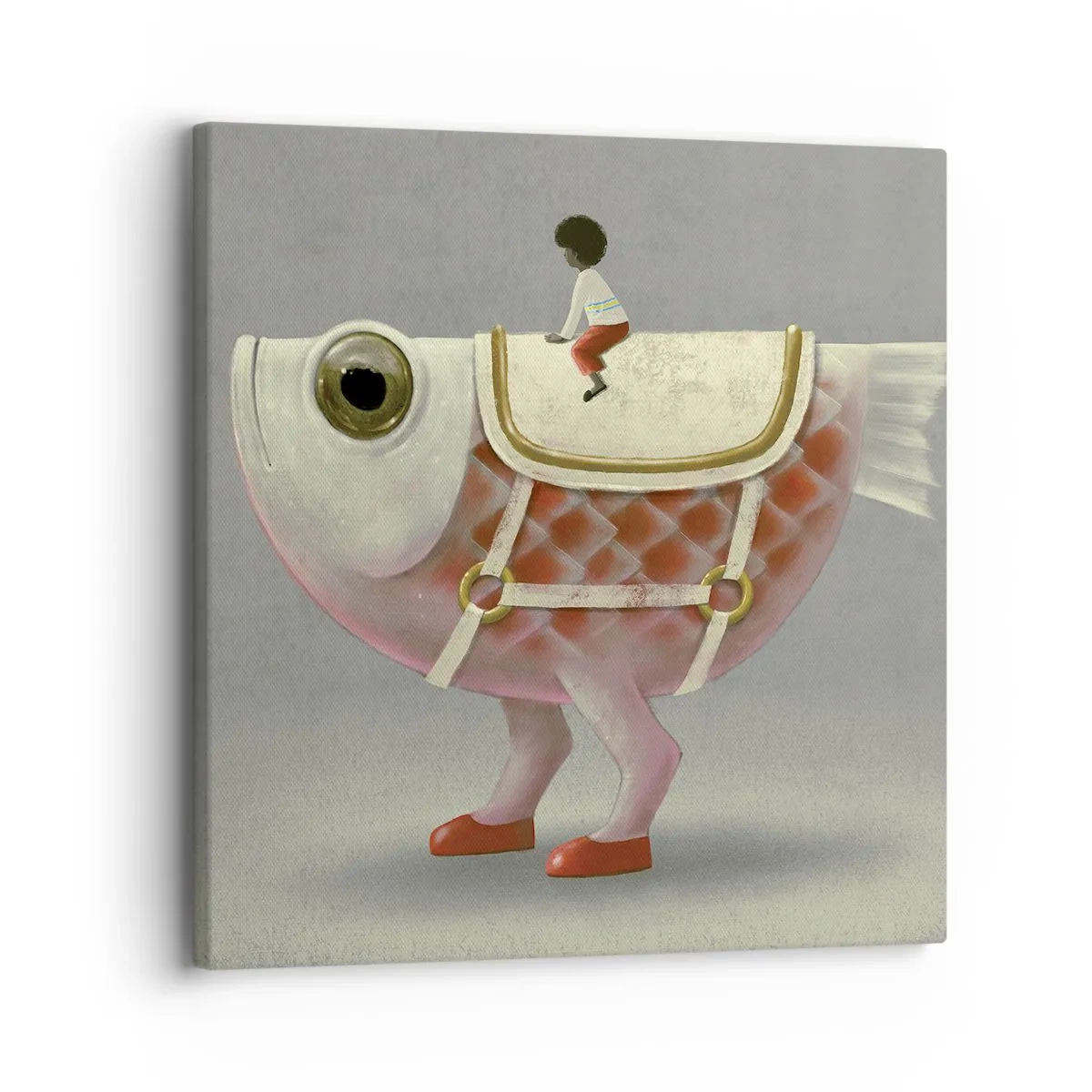 Quadro su tela - Stampe su Tela - Il cavaliere del pesce - 30x30 cm