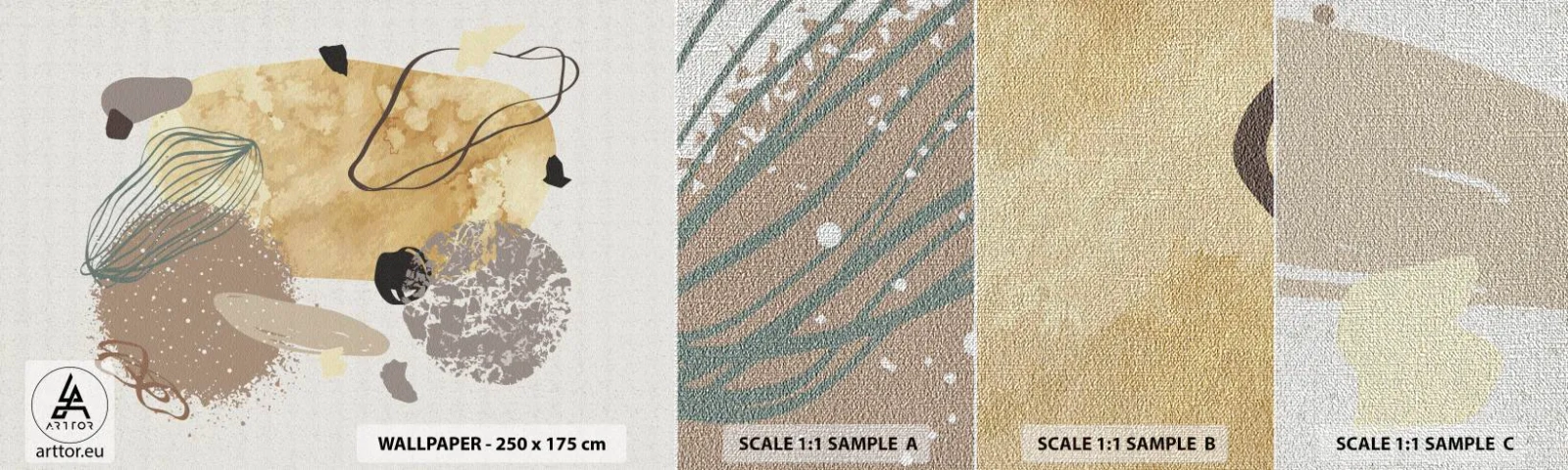 Campione di Fotomurale Premium Canvas - Schizzologia applicata - Astrazione, Pezzo, Minimalismo - 100x30 cm