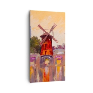 Quadro su tela - Stampe su Tela - Le icone di Parigi: il Moulin Rouge - 55x100 cm