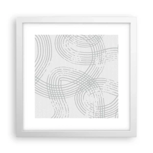 Poster in cornice bianca - Non vi è una via diritta - 30x30 cm