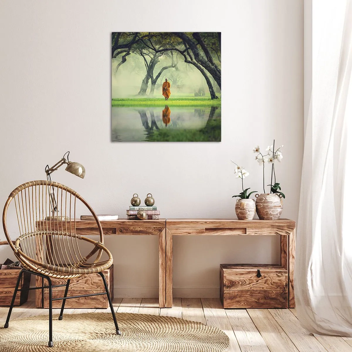 Quadro su tela - Stampe su Tela - In cammino verso l'illuminazione - 70x70 cm