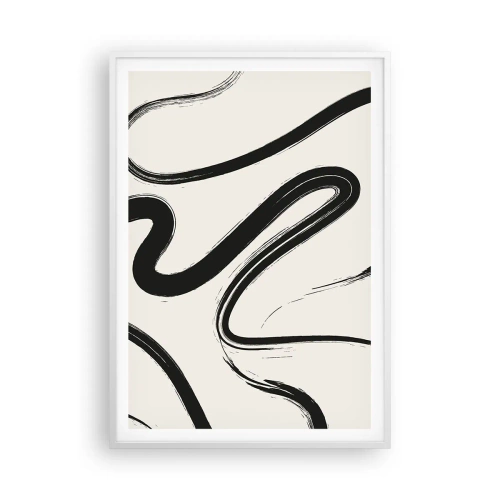 Poster in cornice bianca - Capriccio bianco e nero - 70x100 cm
