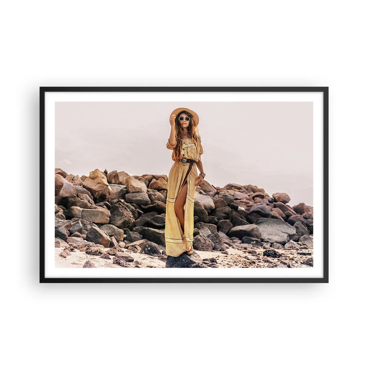 Poster in cornice nera - La magia delle pietre - 91x61 cm