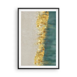 Poster in cornice nera - Confine dorato - 61x91 cm