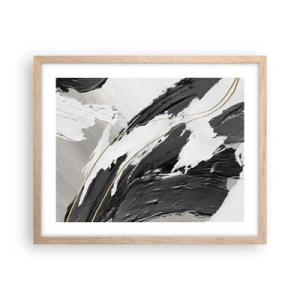 Poster in cornice rovere chiaro - Astrazione con sfarzo - 50x40 cm