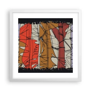 Poster in cornice bianca - Composizione spontanea - 40x40 cm