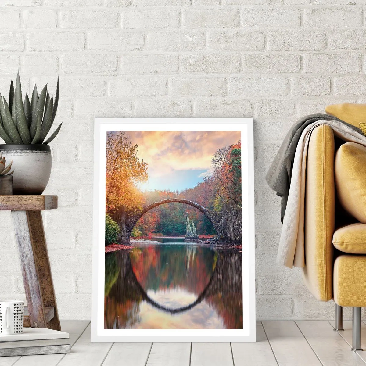 Poster in cornice bianca - Dall'altro lato dello specchio - 70x100 cm