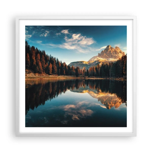 Poster in cornice bianca - Paesaggio doppio - 60x60 cm