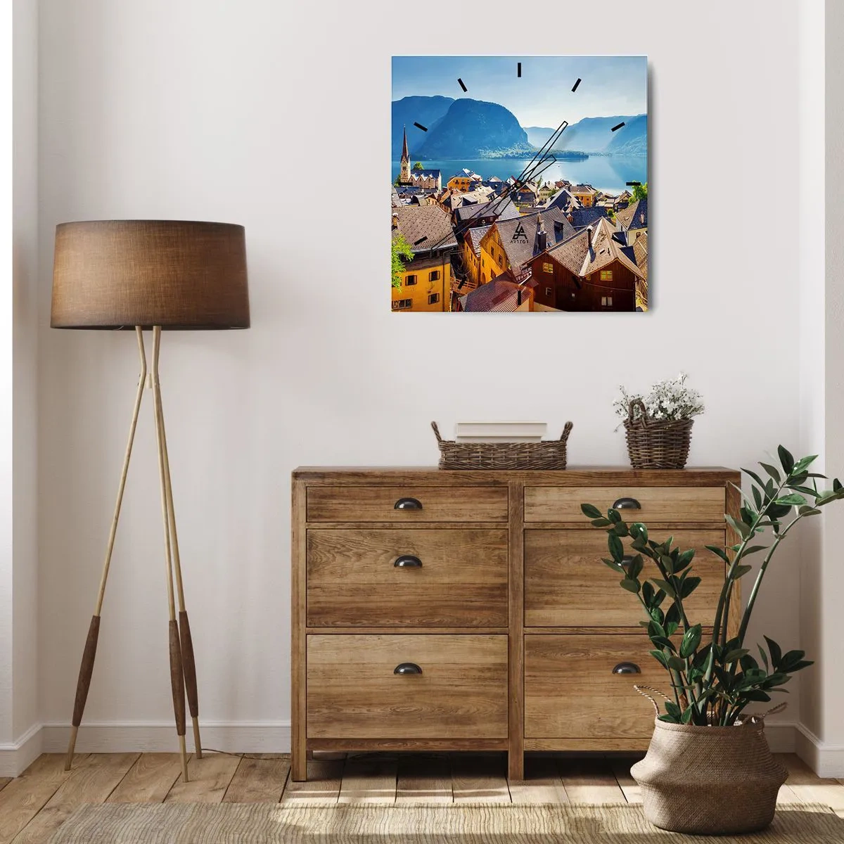 Orologio da parete - Orologio in Vetro - Più pittoresco di così non si può - 40x40 cm