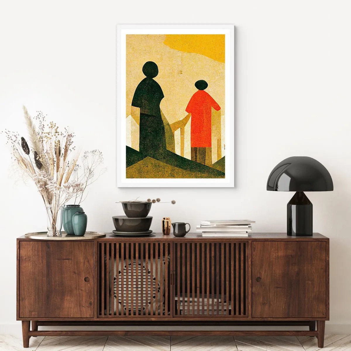 Poster in cornice bianca - La strada è ancora lunga - 50x70 cm