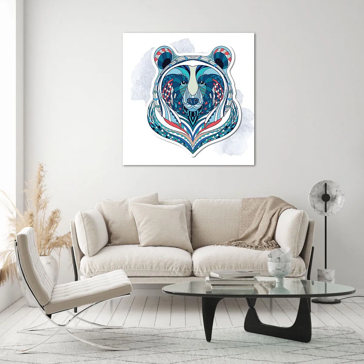 Quadro su vetro - Evviva la Groenlandia! - 70x70 cm