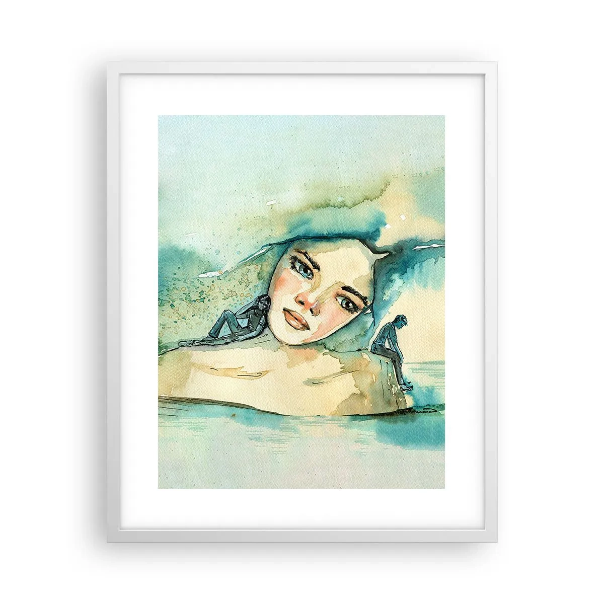 Poster in cornice bianca - Am I blue? - 40x50 cm