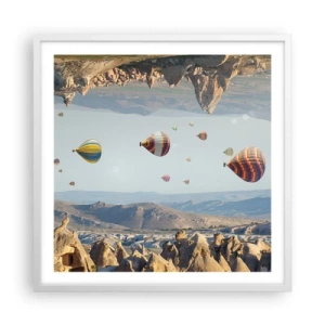 Poster in cornice bianca - Qui tutto è possibile - 60x60 cm