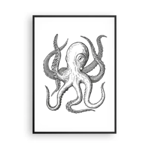 Poster in cornice nera - Ballando con le onde - 70x100 cm