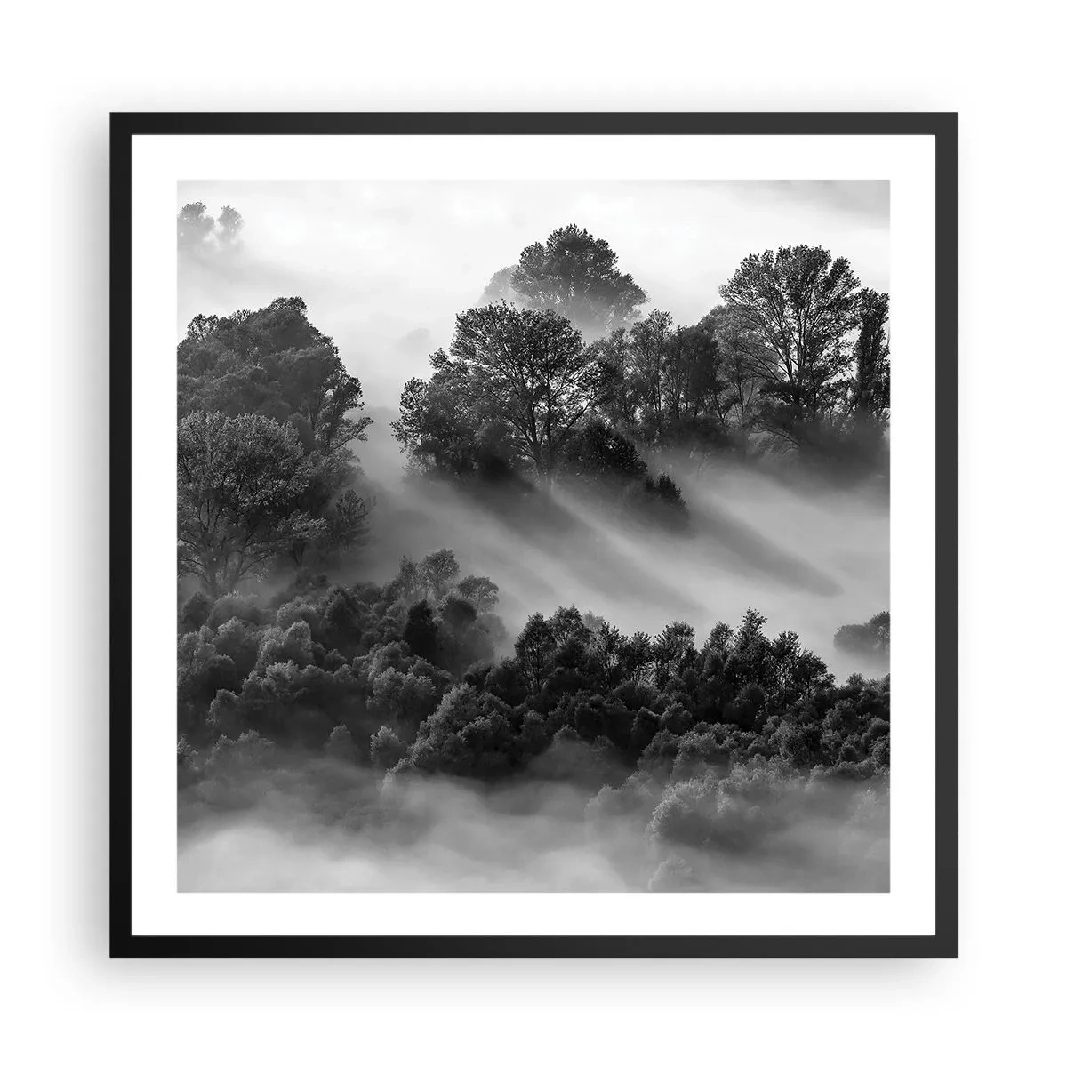 Poster in cornice nera - Risveglio dal sonno - 60x60 cm